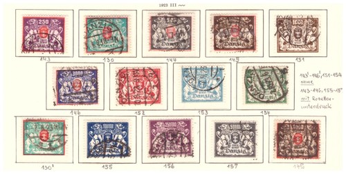 Freie stadt danzig - stadt, 1923,