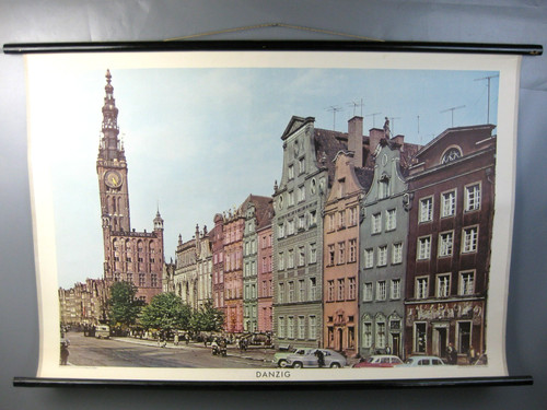 Alte schulwandkarte stadt - alte,
