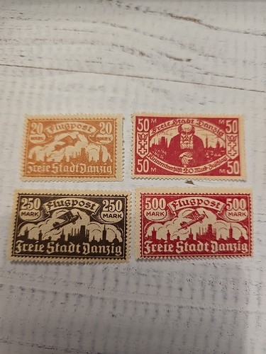 Briefmarken freie stadt - 4x,