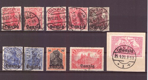 Briefmarken freie stadt - briefmarken, "freie