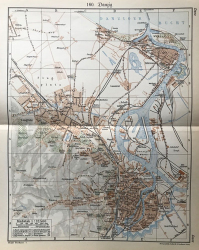 Stadtplan von danzig gdansk - danzig,