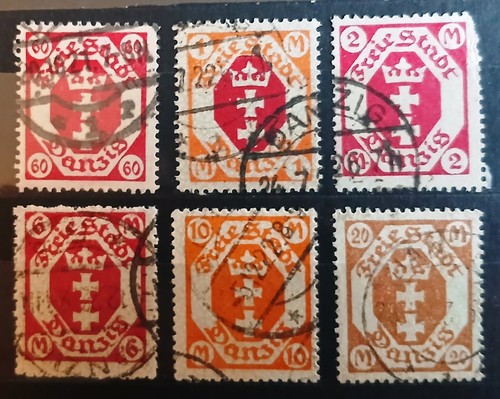 Briefmarken freie stadt - 6,