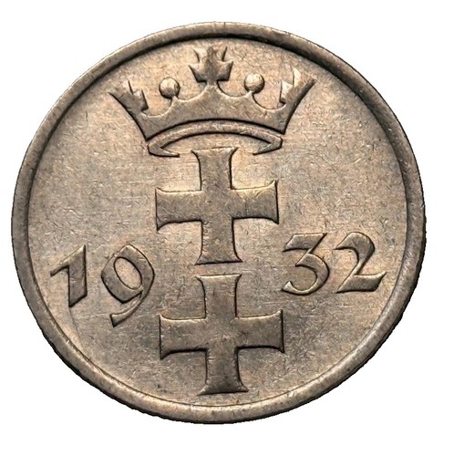 Danzig stadt gulden - stadt, 1932