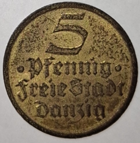 Münze pfennig freie - münze, "freie