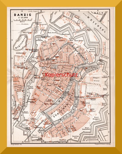 Danzig stadtplan von - +stadtplan,