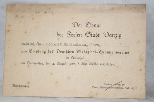 Einladungskarte senat der - senat,