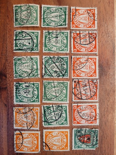 Briefmarken alt freie stadt - alt,