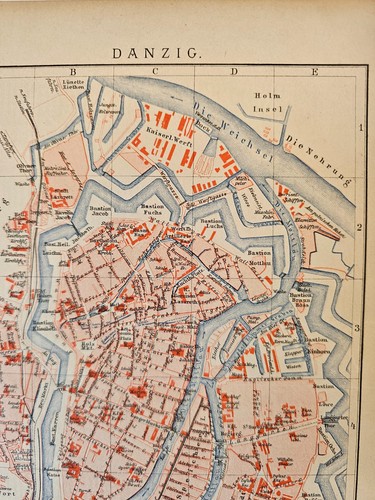 Historischer stadtplan danzig - stadtplan,