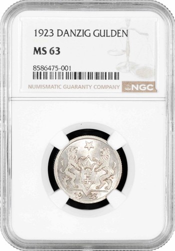 Danzig gulden 1923 ngc - danzig,