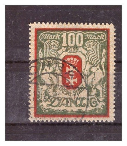 Freie stadt danzig - stadt, 1922,