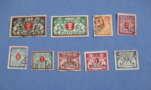 Briefmarken freie stadt - 9,