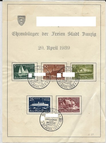 Gedenkblatt danzig - gedenkblatt,