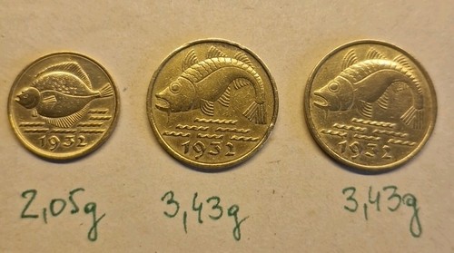 Freie stadt danzig - stadt, pfennig